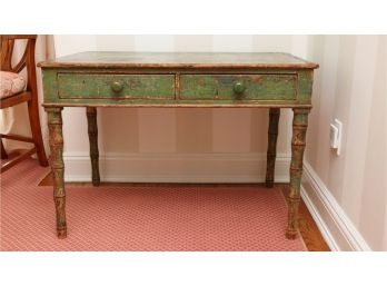 Antique Writers Table With Original Finish
