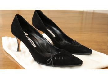 Manolo Blahnik Black Suede Shoes Size 38