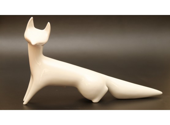 Art Deco Royal Dux Czech Porcelain Fox`````````````````````````````````````````````````` Figurine