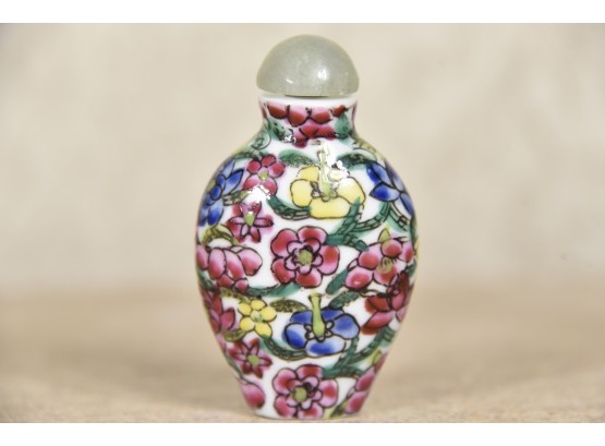 Colorful Asian Snuff Bottle Flowers