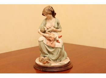 Italian Mother Breast Feeding Figurine