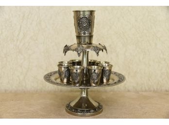Silver Plated Kiddush Wine Fountain