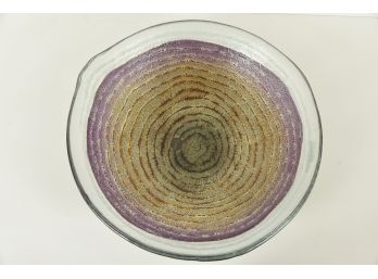 Colored Glass Bowl Made In Israel