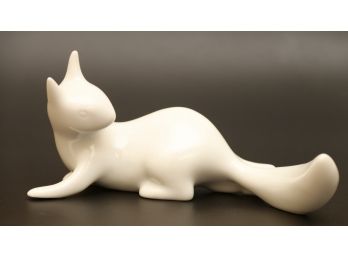 Art Deco Royal Dux Czech Porcelain Squirrel Figurine