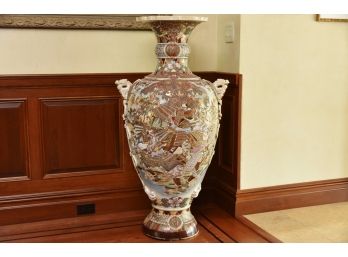 4 Foot Tall Monumental Asian Floor Vase