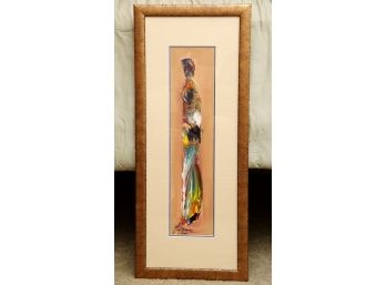 Acrylic Figural Painting Signed
