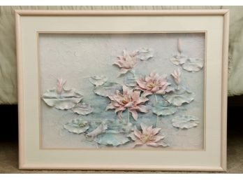 Lily Pad Relief Art Framed