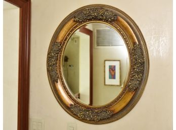 Oval Carved Wooden Frame Mirror