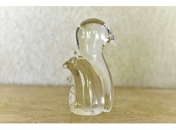 Steuben Crystal Squirrel Figurine