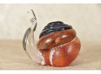 Vetri Murano Glass Snail Sculpture