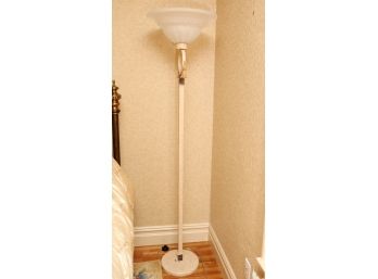 Wrought Iron Floor Lamp With Glass Shade