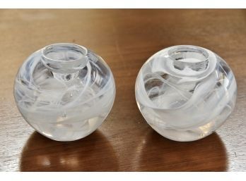 Pair Of Cool Moon Candle Votives