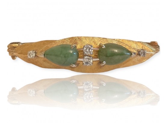 Jade Bracelet In 18K With Stones