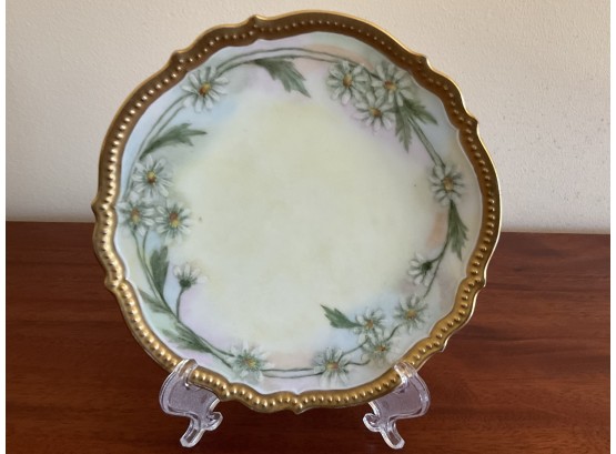 P.R. Silesia Small Plate With Gold Trim