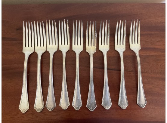 Oneida Community Par Plate 8 Silver-plated Dessert Forks