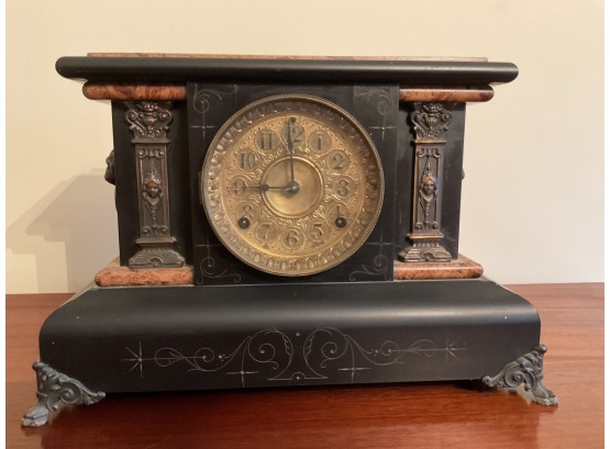 Seth Thomas Adamantine Mantel Clock Early 1900s