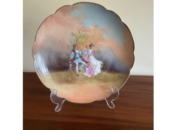 L.R.L. Limoges Courting Couple Plate