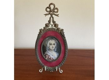 Antique Metal Picture Frame With Cherubs
