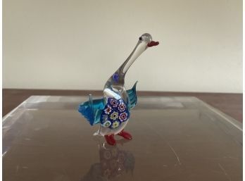 Hand Blown Colorful Glass Goose