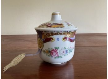 Vizavi Covered Porcelain Trinket Box Made In Italy