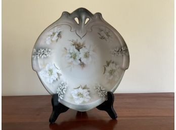 RS Germany Hand Painted White Floral Bowl