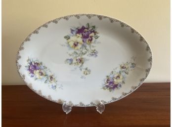 KPM Flower Platter With Gold Trim Made In Germany