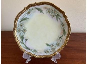 P.R. Silesia Small Plate With Gold Trim