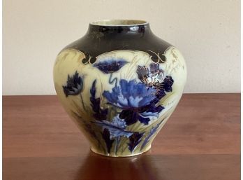 RS Prussia Blue With Gold Vase