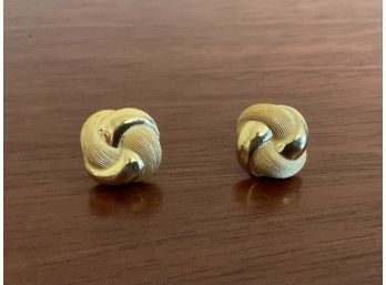 24K Prima Gold Knot Earrings By Pranda With COA 10.6g
