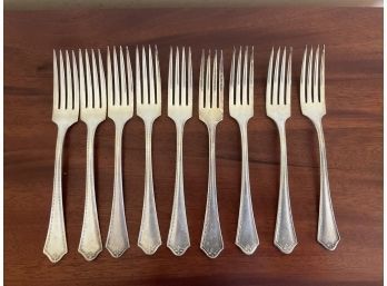 Oneida Community Par Plate 8 Silver-plated Dessert Forks