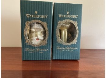 2 Waterford Holiday Heirlooms Christmas Ornaments In Boxes