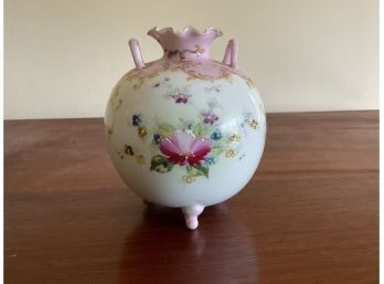 Beautiful Round Bowl With Painted Flowers