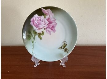 Vintage Silesia Pink Rose Plate