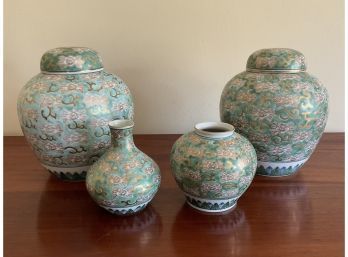 Collection Of Imari Japan Porcelain Urns & Vases
