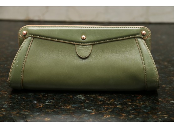 Cole Haan Soft Green Leather Clutch