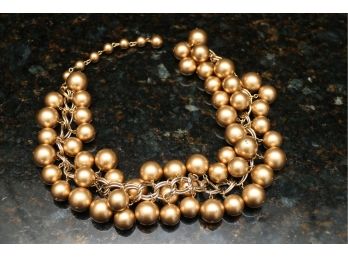 Gold Tone Chunky Necklace