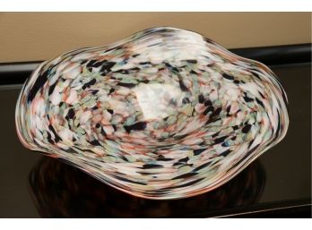 Free Form Large Murano Glass Bowl