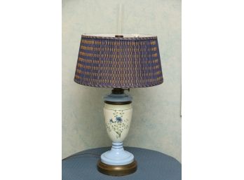 Antique Porcelain Blue Lamp
