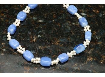 Blue Stone Toggle Necklace