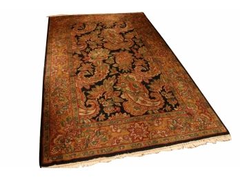 Black And Gold Surya Carpet 100 Percent Wool From India