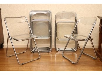 8 Ghost Acrylic Folding Chairs