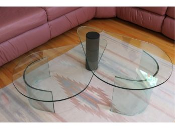 MCM Adjustable Glass Coffee Table