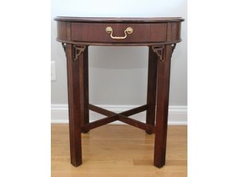 Sherrill Occasional Round One Drawer Side Table