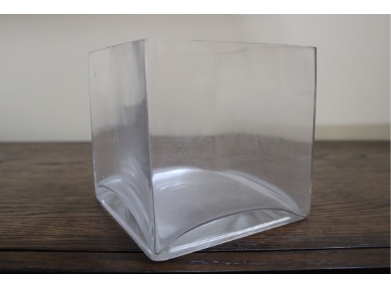 6 Inch Square Glass Cube Vase