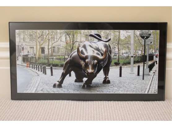 Wall Street Bull Framed Print