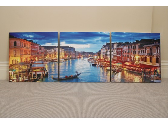 Venice Grand Canal Italy Three Panel Canvas