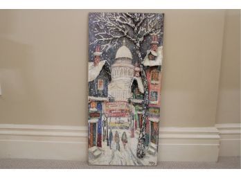 Winter Wonderland Relief Art On Canvas