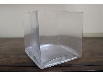 6 Inch Square Glass Cube Vase