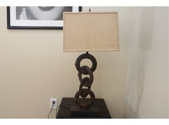 Antiqued Anchor Chain Lamp With Shade