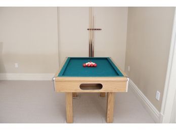 Bumper Pool Table And Sticks